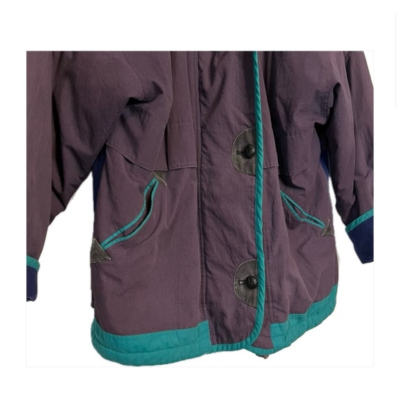 UTEX VINTAGE COAT BLUE PURPLE TEAL RED - Picture 6 of 15